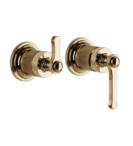 Gessi Venti20 Mieszacz ścienny 2-drożny element zewnętrzny warm bronze pvd 65038.735