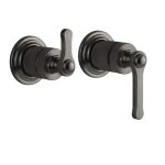 Gessi Venti20 Mieszacz ścienny 2-drożny element zewnętrzny black metal brushed pvd 65038.707