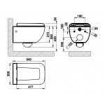 Gessi Venti20 Miska WC wisząca z deską wolnoopadającą biały 39113.518