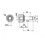 Gessi Venti20 Kolanoi wypływu z uchwytem chrom 65161.031