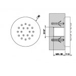 Gessi Dysza boczna chrom 32971.031