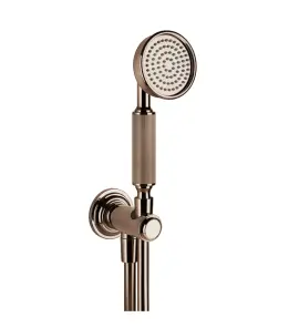 Gessi Venti20 Słuchawka prysznicowa z wężem i kolanem wypływu copper pvd 65123.030