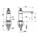 Gessi Venti20 Wylewka umywalkowa średnia chrom 65023.031