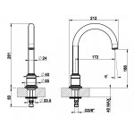 Gessi Venti20 Wylewka umywalkowa średnia chrom 65025.031