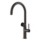 Gessi Vita Bateria zlewozmywakowa jednouchwytowa black metal brushed 60720.707/HOT-COLD