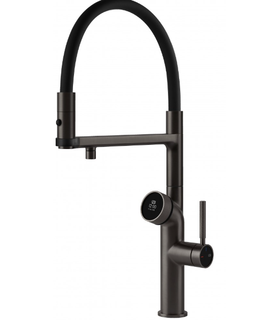 Gessi Vita Bateria zlewozmywakowa jednouchwytowa black metal brushed 60722.707/COLD W MAGAZYNIE!!