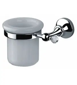 Giulini Giovanni Ibisco Crystal Kubek Ścienny biały/chrom RG1106/S