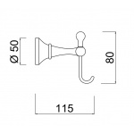 Giulini Giovanni Ibisco Wieszak Punktowy Ścienny złoty RG1115O