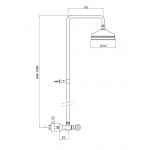 Giulini Giovanni Odessa bateria natryskowa ścienna z deszczownią 3907/1162