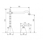 Giulini Giovanni Praga bateria umywalkowa 3-otworowa 7512