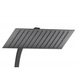 Giulini Giovanni Zestaw natryskowy termostatyczny ścienny z deszczownicą 300x300 mm czarny mat 98000WC/CZAR