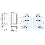 Glass Archimede Kabina wielofunkcyjna masażowo-parowa 100x70 cm prostokątna biała/chrom UL000B1H5T00010
