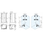 Glass Archimede Kabina wielofunkcyjna masażowo-parowa 100x80 cm prostokątna biała/chrom TR000B1H5T00010