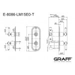 Graff Adley Bateria prysznicowa termostatyczna 2-uchwytowa podtynkowa - element zewnętrzny Chrom E-8086-LM15E0-T