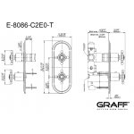 Graff Adley Bateria prysznicowa termostatyczna 2-uchwytowa podtynkowa - element zewnętrzny Chrom E-8086-C2E0-T