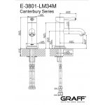 Graff Adley Bateria umywalkowa jednouchwytowa Chrom E-3801-LM34M