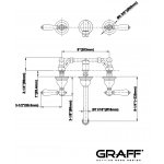 Graff Adley Bateria umywalkowa 3-otworowa podtynkowa 235 mm - element zewnętrzny Chrom E-2531-LM34-T