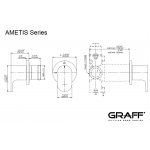 Graff Ametis Zawór odcinający - element zewnętrzny Chrom E-8097-LM44E1-T