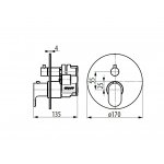 Graff Ametis Zawór termostatyczny i odcinający podtynkowy - element zewnętrzny Chrom E-18035-LM44E-T