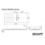 Graff Aqua-Sense Deszczownica prysznicowa wielofunkcyjna ścienna Polerowana stal E-8226-PS