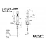 Graff Bali Bateria bidetowa jednouchwytowa z korkiem Chrom E-2162-LM21M