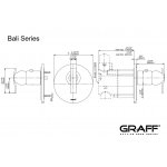 Graff Bali Bateria natryskowa termostatyczna podtynkowa - element zewnętrzny Chrom E-8031-LM20E-T