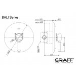 Graff Bali Bateria prysznicowa podtynkowa - element zewnętrzny Chrom E-7015-LM21N-T