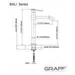 Graff Bali Bateria umywalkowa jednouchwytowa wysoka Chrom E-2106-LM20M