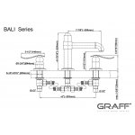 Graff Bali Bateria wannowa 3-otworowa Chrom E-2150-LM20B