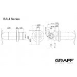 Graff Bali Rozdzielacz 3-drożny podtynkowy - element zewnętrzny Chrom E-8039-LM20E1-T