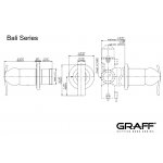 Graff Bali Zawór odcinający podtynkowy - element zewnętrzny Chrom E-8034-LM20E1-T