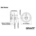 Graff Bali Zestaw natryskowy podtynkowy z deszczownicą Ø 205 mm z zestawem prysznicowym - element zewnętrzny Chrom BAL01