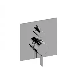 Graff Bateria natryskowa podtynkowa z przełącznikiem 3-drożnym - element zewnętrzny Chrom E-17071-LM46A-T