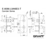 Graff Camden Bateria natryskowa termostatyczna 2-uchwytowa podtynkowa - element zewnętrzny Chrom E-8086-LM48E0-T