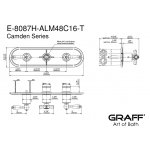 Graff Camden Bateria natryskowa termostatyczna 3-uchwytowa podtynkowa - element zewnętrzny Chrom E-8087H-ALM48C16-T