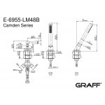 Graff Camden Zestaw prysznicowy z przełącznikiem Chrom E-6955-LM48B