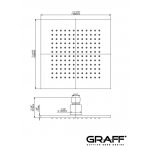Graff Deszczownica 196x196 mm Chrom E-8438