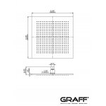 Graff Deszczownica 295x295 mm Chrom E-8464