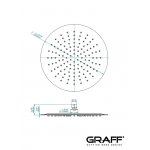 Graff Deszczownica Ø 300 mm Polerowana stal E-8474