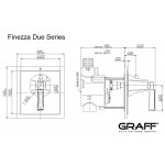 Graff Finezza Due Bateria natryskowa termostatyczna podtynkowa - element zewnętrzny Chrom E-8144-LM47E-T