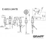 Graff Finezza Due Bateria wannowa 5-otworowa z zestawem prysznicowym Chrom E-6853-LM47B