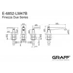 Graff Finezza Due Bateria wannowa 3-otworowa Chrom E-6852-LM47B