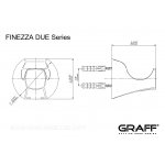 Graff Finezza Due Haczyk ścienny na ręcznik Chrom E-9604