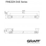 Graff Finezza Due Poręcz uchwyt ścienny 807 mm Chrom E-9432