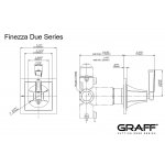 Graff Finezza Due Zawór odcinający podtynkowy - element zewnętrzny Chrom E-8199-LM47E1-T