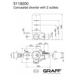 Graff Finezza Due Zestaw natryskowy termostatyczny podtynkowy z deszczownicą Ø 228 mm z zestawem prysznicowym - element zewnętrzny Chrom DUE02