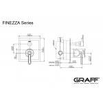 Graff Finezza Uno Bateria prysznicowa z przełącznikiem podtynkowa - element zewnętrzny Chrom E-7085-LM47N-T