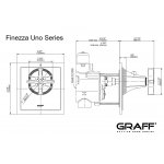 Graff Finezza Uno Bateria prysznicowa termostatyczna podtynkowa - element zewnętrzny Chrom E-8044-C15E-T