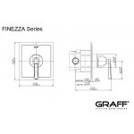 Graff Finezza Uno Bateria prysznicowa podtynkowa - element zewnętrzny Chrom E-7045-LM47N-T