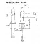 Graff Finezza Uno Bateria umywalkowa jednouchwytowa Chrom E-6800-LM47